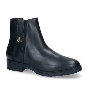 Torfs Tommy Hilfiger Hardware Zwarte Enkellaarzen aanbieding