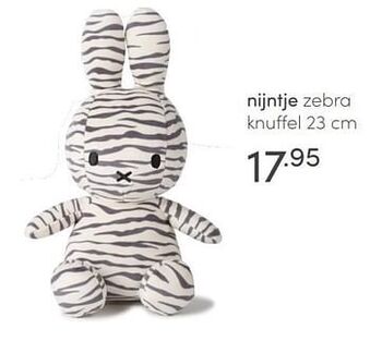 Baby & Tiener Nijntje zebra knuffel 23cm aanbieding