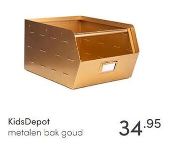 Kidsdepot metalen bak goud