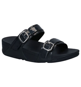 Torfs FitFlop Lulu Adjustable Slide Zwarte Slippers aanbieding