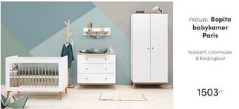 Baby & Tiener Bopita ledikant, commode + kledingkast aanbieding