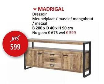 Weba Madrigal dressoir aanbieding
