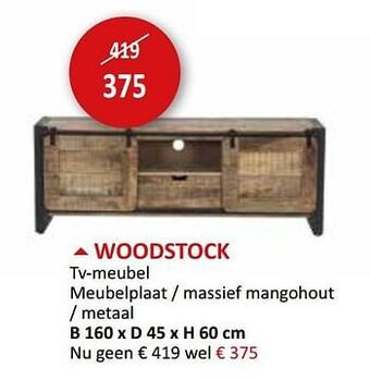 Weba Woodstock tv-meubel aanbieding