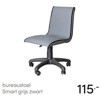 Baby & Tiener Bureaustoel smart grijs zwart aanbieding