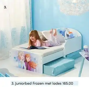 Baby & Tiener Juniorbed frozen met lades aanbieding