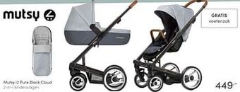 Baby & Tiener Mutsy i2 pure black cloud 2-in-1 kinderwagen aanbieding