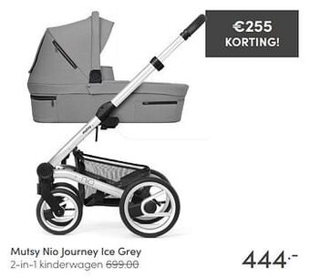 Baby & Tiener Mutsy nio journey ice grey 2-in-1 kinderwagen aanbieding