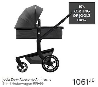 Baby & Tiener Joolz day+ awesome anthracite 2-in-1 kinderwagen aanbieding