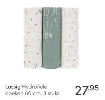 Baby & Tiener Lassig hydrofiele doeken 80cm aanbieding