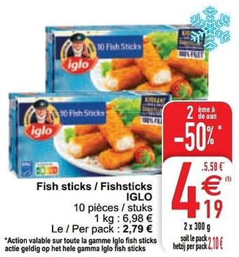 Cora Fish sticks - fishsticks iglo aanbieding