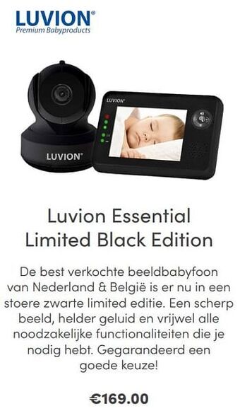 Baby & Tiener Luvion essential limited black edition aanbieding