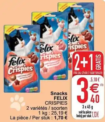 Snacks felix crispies
