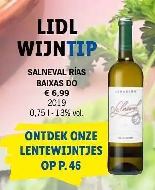 Lidl Salneval rías baixas do 0,75 L aanbieding