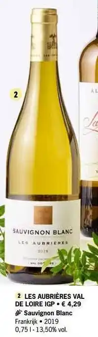 Lidl Les aubrières val de loire igp 0.75L aanbieding