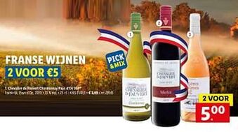 Lidl Chevalier de fauvert chardonnay pays d`oc igp aanbieding