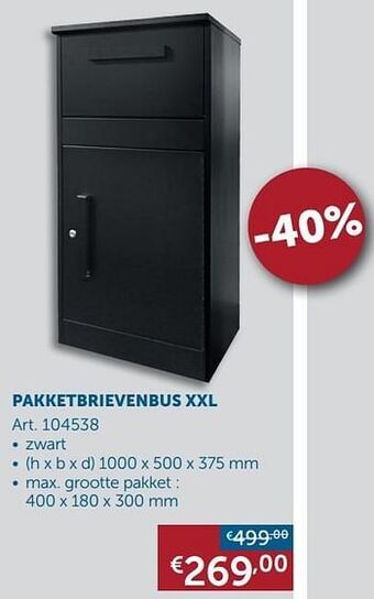 Zelfbouwmarkt Pakketbrievenbus xxl aanbieding