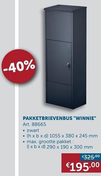 Zelfbouwmarkt Pakketbrievenbus winnie aanbieding