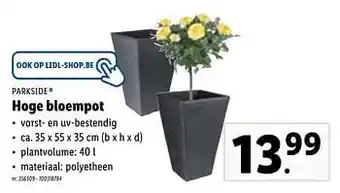 Lidl Hoge bloempot 35x35x35cm aanbieding