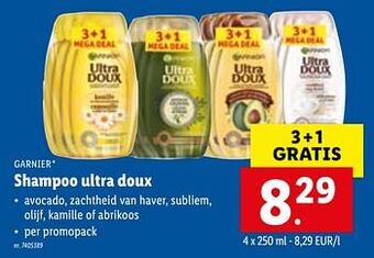 Lidl Shampoo ultra doux aanbieding