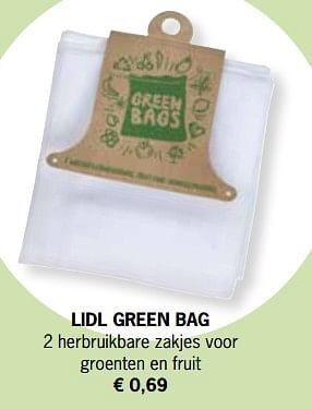 Lidl Lidl green bag aanbieding