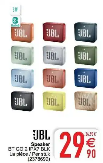 Jbl speaker bt go 2 ipx7 blk