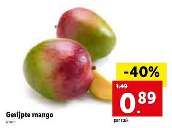 Lidl Gerijpte mango aanbieding