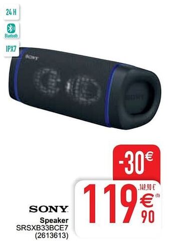 Cora Sony speaker srsxb33bce7 aanbieding