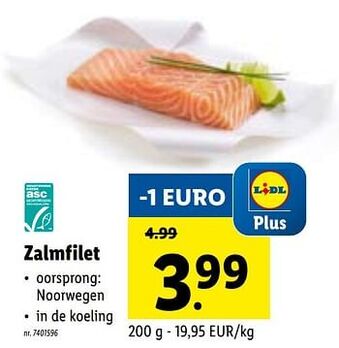 Lidl Zalmfilet aanbieding