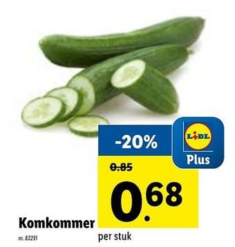 Lidl Komkommer aanbieding