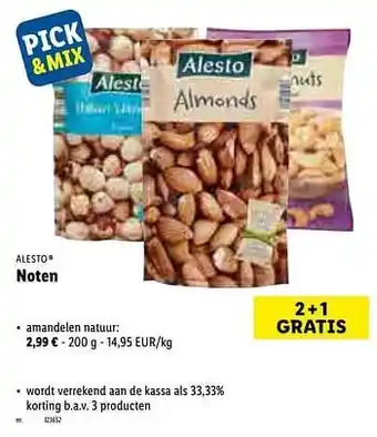 Lidl Noten amandelen natuur aanbieding