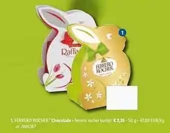 Chocolade ferrero rocher konijn