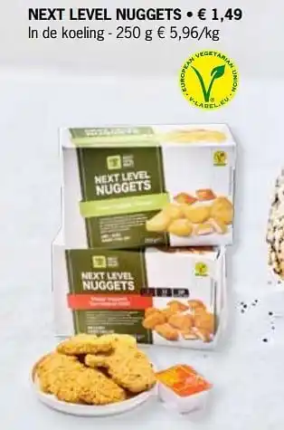 Lidl Next level nuggets 250g aanbieding