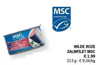 Lidl Wilde roze zalmfilet msc aanbieding
