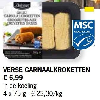 Lidl Verse garnaalkroketten aanbieding