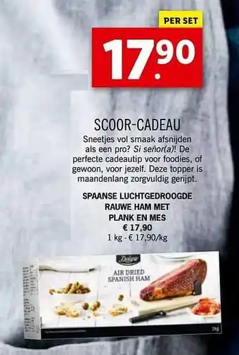 Spaanse luchtgedroogde rauwe ham met plank en mes 1kg