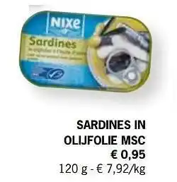Lidl Sardines in olijfolie msc aanbieding