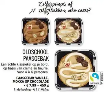 Lidl Paasgebak vanille, mokka of chocolade aanbieding