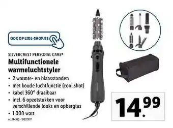 Lidl Silvercrest personal care multifunctionele warmeluchtstyler aanbieding