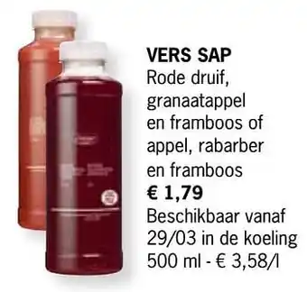 Lidl Vers sap aanbieding