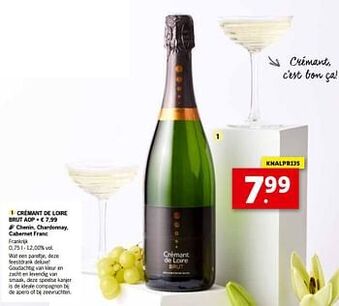 Lidl Crémant de loire brut aop aanbieding