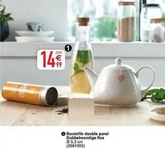 Bouteille double paroi dubbelwandige fles