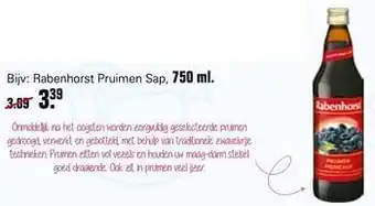 De Online Drogist Rabenhorst pruimen sap 750 ml aanbieding