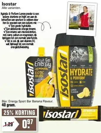 Isostar energy sport bar banana flavour 40 gram