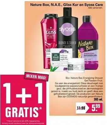 Nature box energizing shower gel passion fruit 385 ml