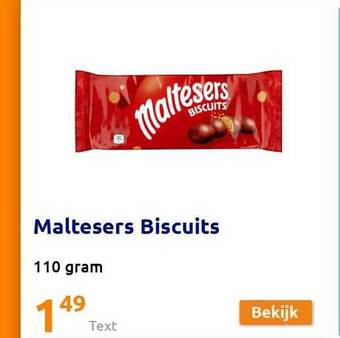 Action Maltesers Biscuits aanbieding
