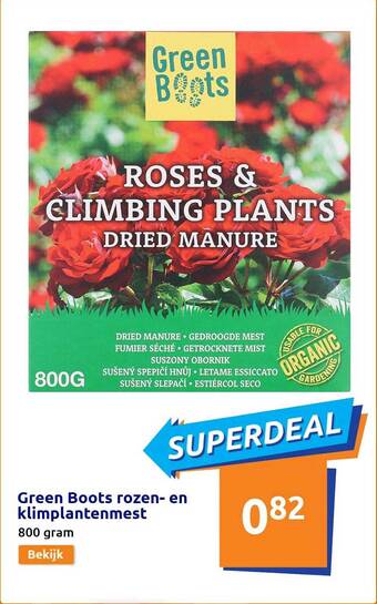 Action Green Boots Rozen-en Klimplantenmest aanbieding