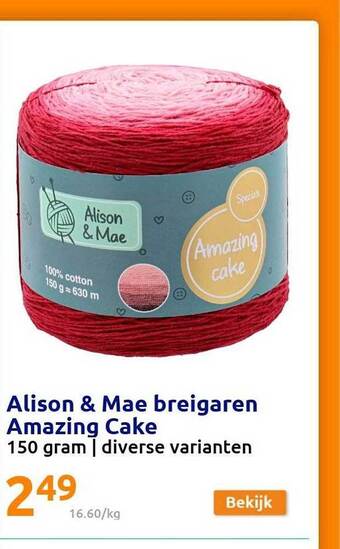 Action Alison & Mae Breigaren Amazing Cake aanbieding