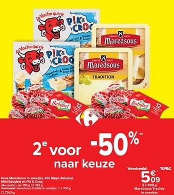 Carrefour Maredsous traditie in sneetjes aanbieding