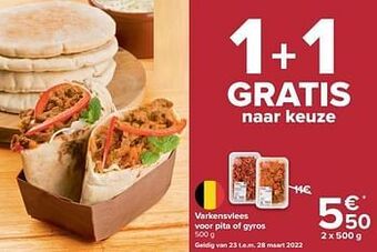 Carrefour Varkensvlees voor pita of gyros aanbieding