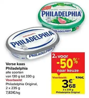 Carrefour Philadelphia original aanbieding